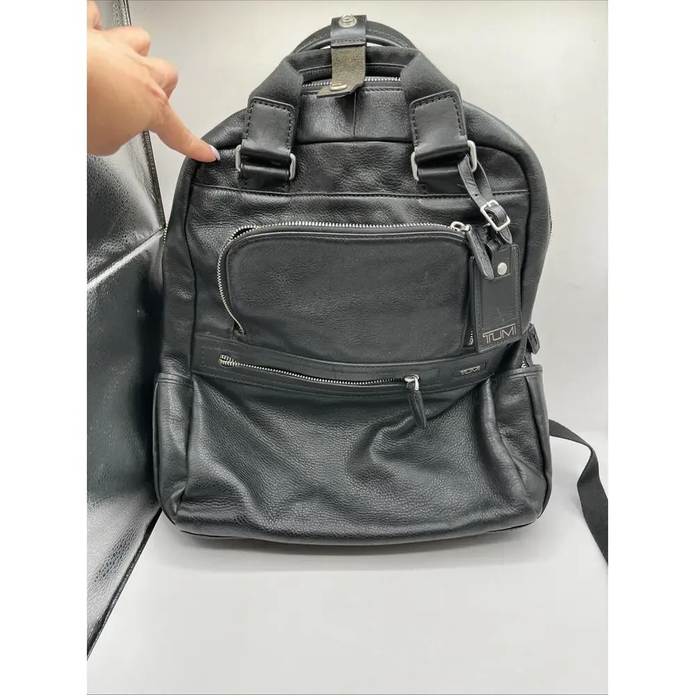 Tumi Laredo Dillon Backpack Vintage Discontinued Black Luxury Nappa Leather RARE